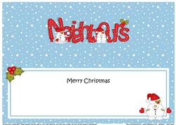 Large Dl Christmas Neighbours Snowball Sam Insert