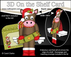 3D on the Shelf Card Kit - Little Christmas Gigi Horse