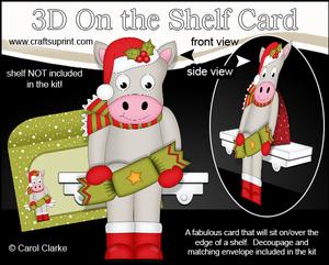 3D on the Shelf Card Kit - Little Christmas Gigi Horse
