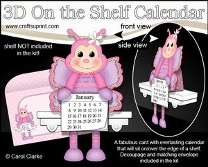 3D on the Shelf Everlasting Calendar Kit - Little Butterfly
