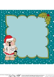 8 x 8 Christmas Carol Singing Livvy Bear Insert