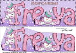Large Dl Christmas Freya Snowman 3D Decoupage
