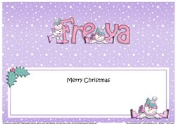 Large Dl Christmas Freya Snowman Insert