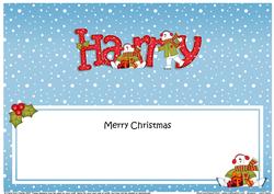 Large Dl Christmas Harry Snowmen Insert