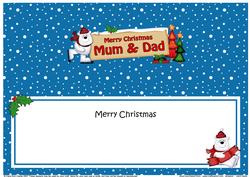Large Dl Christmas Mum & Dad Polar Bear Insert