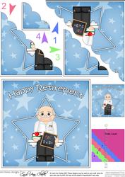 Teacher Retirement Scallop Corner Side Stacker