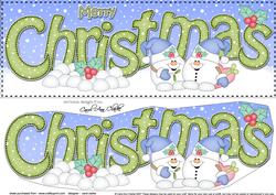 Large Dl Christmas Snowball Sam 3D Decoupage