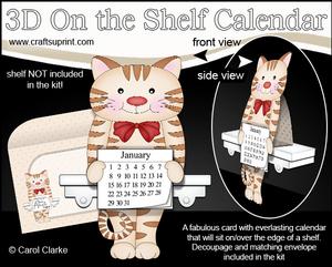 3D on the Shelf Everlasting Calendar Kit - Little Cat