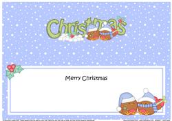Large Dl Christmas Robin Love Insert
