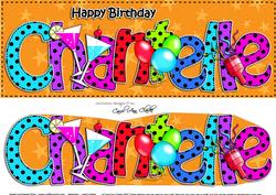 Large Dl Birthday Chantelle Celebrations 3D Decoupage