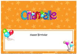 Large Dl Birthday Chantelle Celebrations Insert