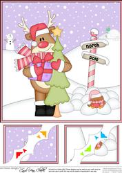 8 x 8 Rudolph's Christmas Tree Rio Scalloped Corner