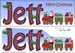 Large Dl Christmas Jett Santa Train 3D Decoupage