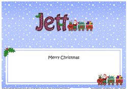 Large Dl Christmas Jett Santa Train Insert