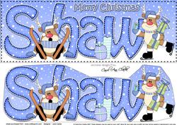 Large Dl Christmas Shaw Rudolph 3D Decoupage