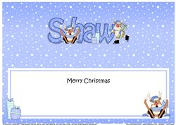 Large Dl Christmas Shaw Rudolph Insert