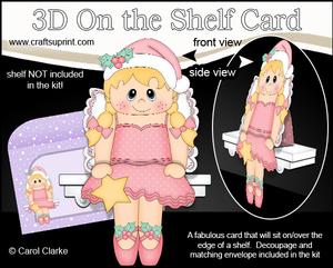 3D on the Shelf Card Kit - Little Christmas Fairy Ballerina