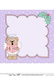 8 x 8 Christmas Carol Singing Livvy Bear Angel Insert