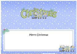 Large Dl Christmas Santa's Train Insert