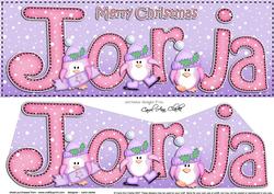 Large Dl Christmas Jorja Penguin 3D Decoupage