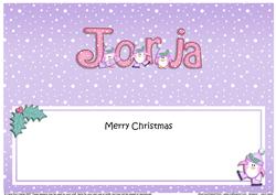 Large Dl Christmas Jorja Penguin Insert