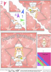 Tennis Birthday Scallop Corner Side Stacker