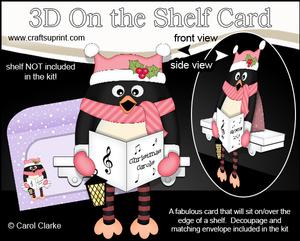 3D on the Shelf Card Kit - Little Christmas Pip Penguin