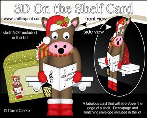 3D on the Shelf Card Kit - Little Christmas Gigi Horse