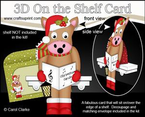 3D on the Shelf Card Kit - Little Christmas Gigi Horse