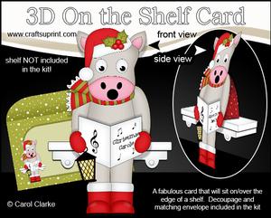 3D on the Shelf Card Kit - Little Christmas Gigi Horse