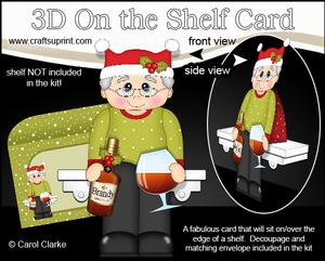 3D on the Shelf Card Kit - Little Christmas Tipple Brandy