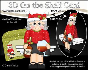 3D on the Shelf Card Kit - Little Christmas Tipple Brandy