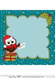 8 x 8 Christmas Little Hoot Owl's Letter for Santa Insert