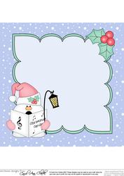 8x8 Carol Singing Christmas Snowball Sam Insert