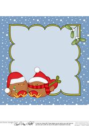 8 x 8 Christmas Robins Love Insert
