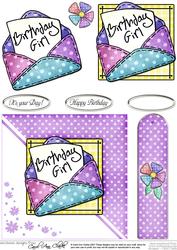 Birthday Letter Quick Card with 3D Decoupage