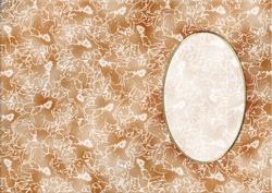 Romantic Flowers A5 Oval Frame Card Front or Insert
