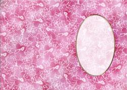 Romantic Flowers A5 Oval Frame Card Front or Insert
