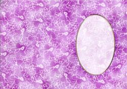 Romantic Flowers A5 Oval Frame Card Front or Insert