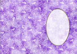 Romantic Flowers A5 Oval Frame Card Front or Insert