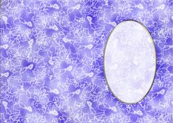 Romantic Flowers A5 Oval Frame Card Front or Insert