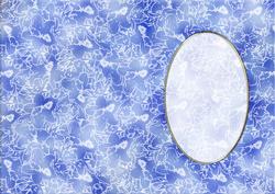 Romantic Flowers A5 Oval Frame Card Front or Insert