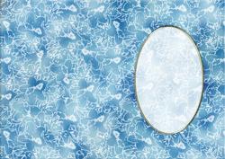 Romantic Flowers A5 Oval Frame Card Front or Insert