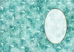 Romantic Flowers A5 Oval Frame Card Front or Insert