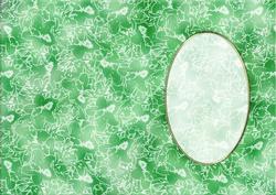 Romantic Flowers A5 Oval Frame Card Front or Insert