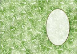 Romantic Flowers A5 Oval Frame Card Front or Insert
