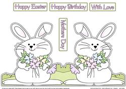 Little Bunny Shaped Card