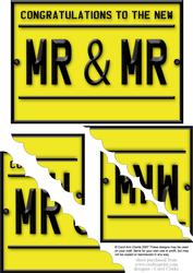 5 x 7 Mr & Mr Number Plate Scallop Corner Stacker