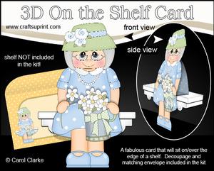 3D on the Shelf Card Kit - Gossip Galz - Flower Flora