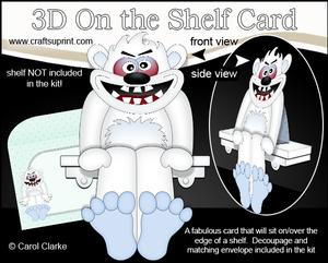 3D on the Shelf Card Kit - Little Big Foot Yeti Shmoops